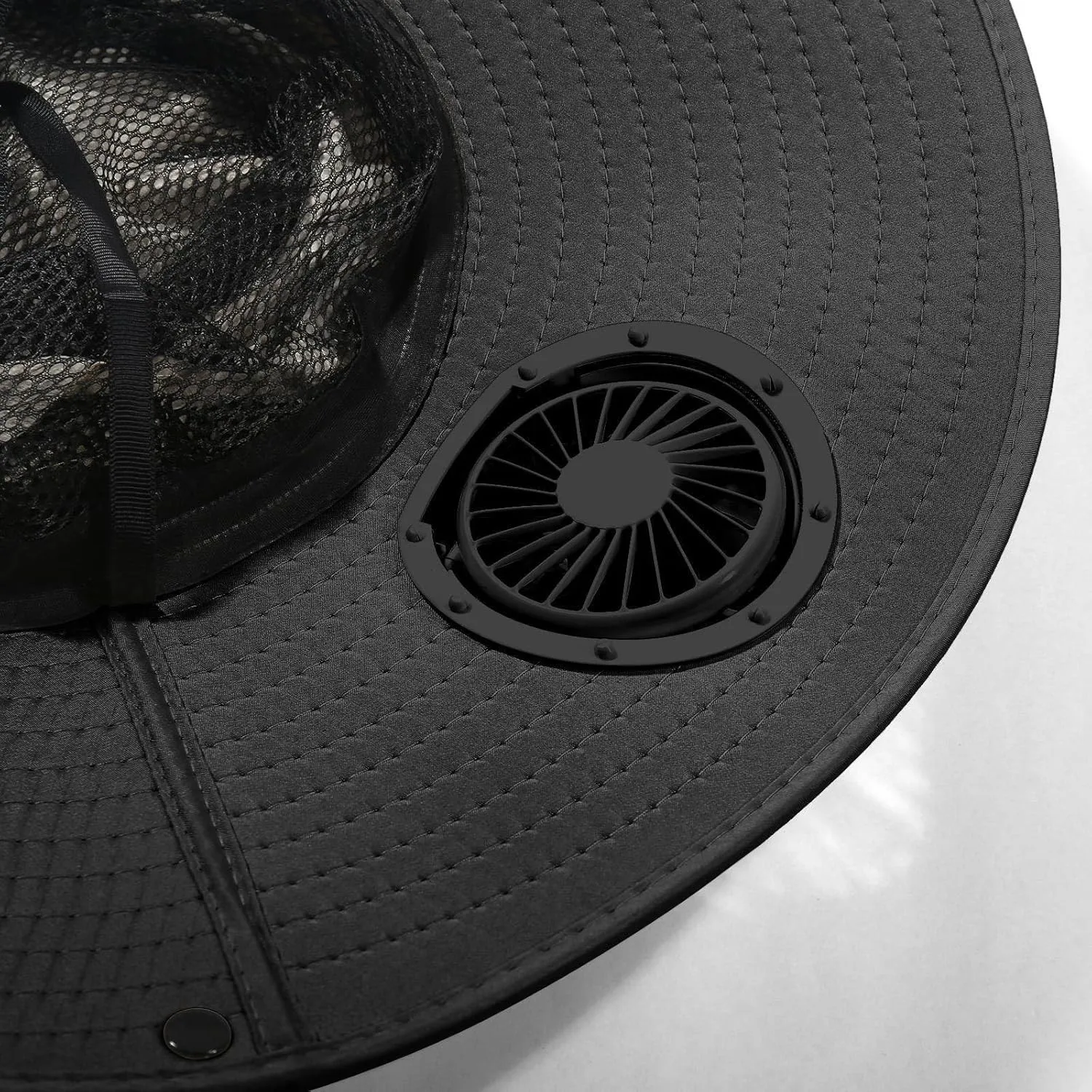 Solar Powered Hat Fan for Men Outdoor Camping with 4 Solar Fan Hat Workout Built-in Fan Waterproof UPF 50  Fishing Hats