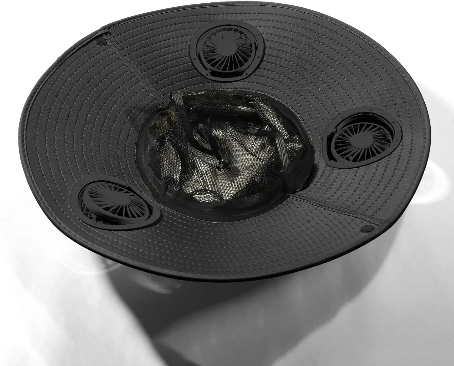 Solar Powered Hat Fan for Men Outdoor Camping with 4 Solar Fan Hat Workout Built-in Fan Waterproof UPF 50  Fishing Hats