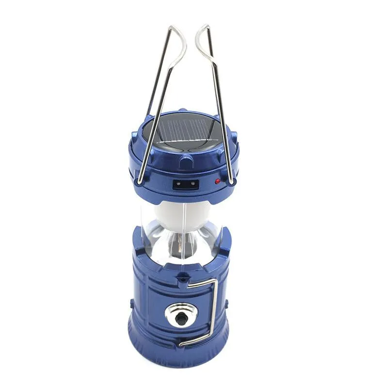 Solar Powered Rechargeable LED Tactical Flashlight Lantern Combo For Hiking Camping or Power Outage