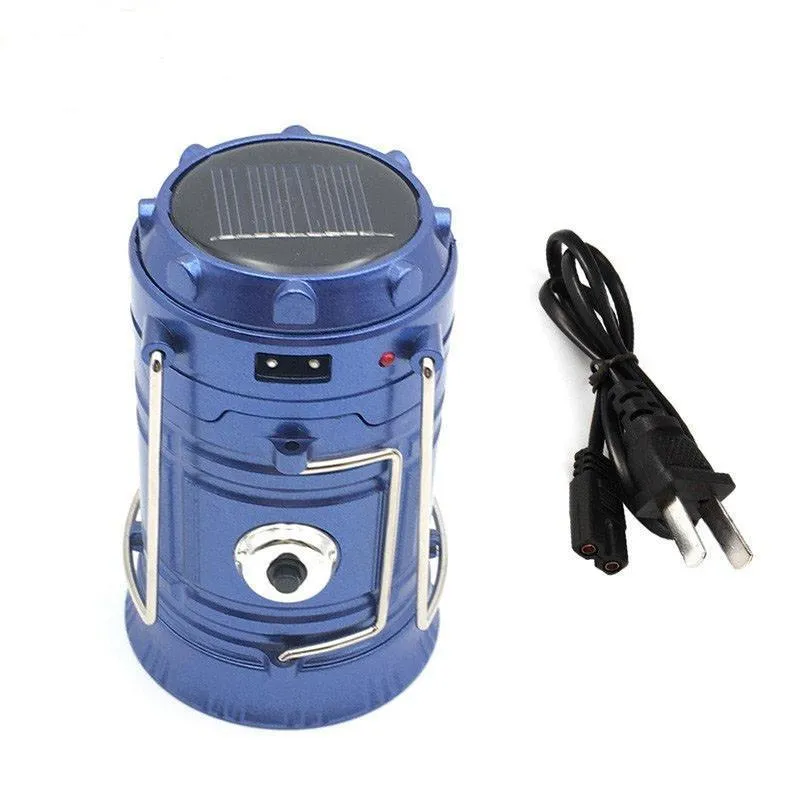 Solar Powered Rechargeable LED Tactical Flashlight Lantern Combo For Hiking Camping or Power Outage