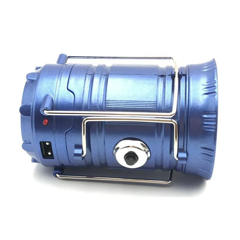 Solar Powered Rechargeable LED Tactical Flashlight Lantern Combo For Hiking Camping or Power Outage