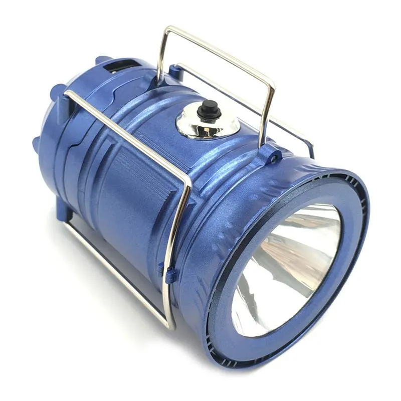 Solar Powered Rechargeable LED Tactical Flashlight Lantern Combo For Hiking Camping or Power Outage