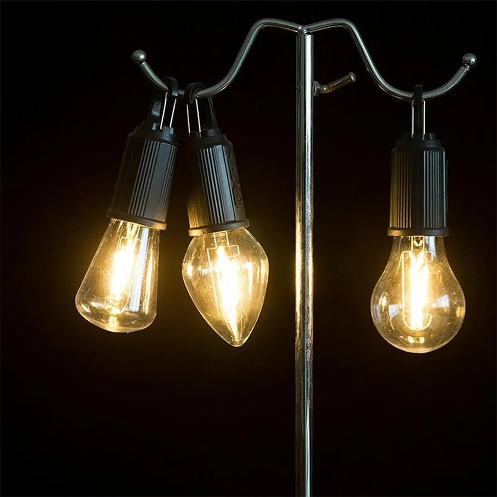 Solar Rechargeable Hooked Camping Light, Portable Solar Tent Lights for Camping, USB Rechargeable LED Lights Ipx4 Waterproof, Camping Light with Foldable Anti Falling Hook(3pcs,Spherical)