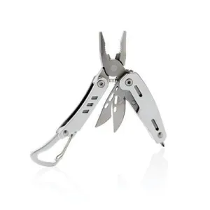 SOLID MINI MULTI TOOL with Carabiner in Silver