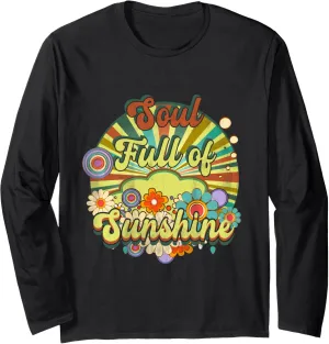 Soul Full of Sunshine Vintage Sunset Retro Groovy Flower Long Sleeve T-Shirt