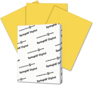 Springhill 086008 Digital Vellum Bristol Color Cover, 67 lb, 8 1/2 x 11, Goldenrod, 250 Sheets/Pk