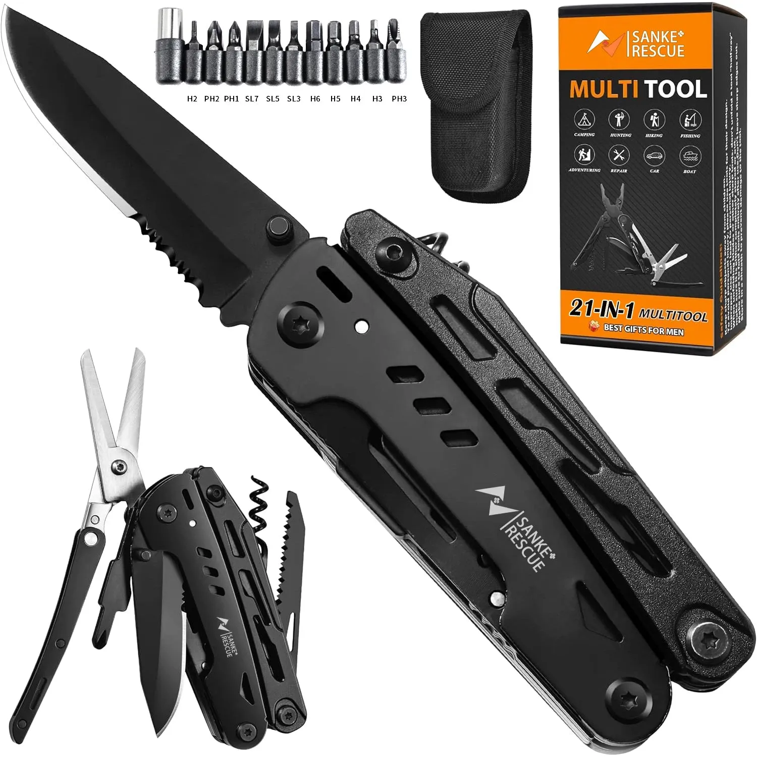 Stainless Steel 21 in 1 Outdoor Pocket Multi-Tool