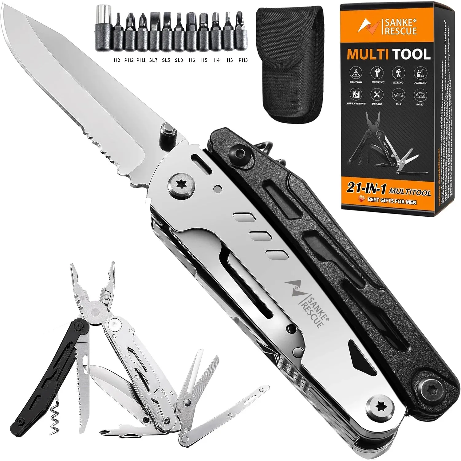 Stainless Steel 21 in 1 Outdoor Pocket Multi-Tool