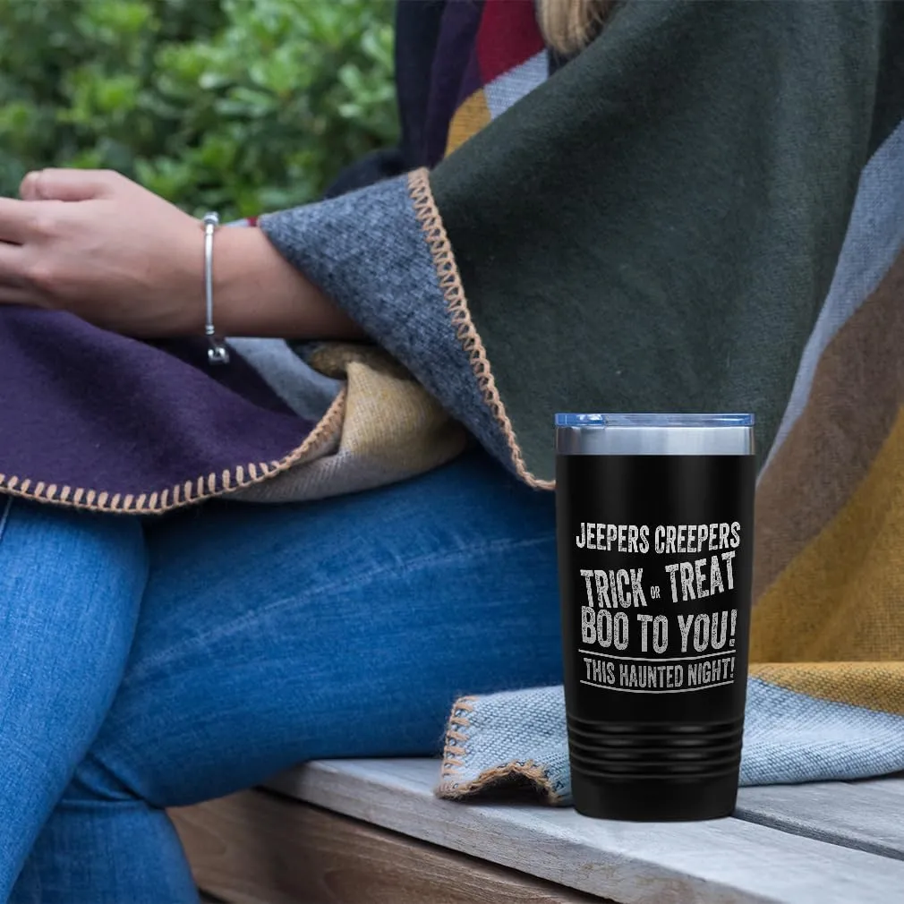 Stainless-Steel Engraved Travel Mug Tumbler Jepers Creepers Insulated Thermal Coffee Cup Purple 30 Oz
