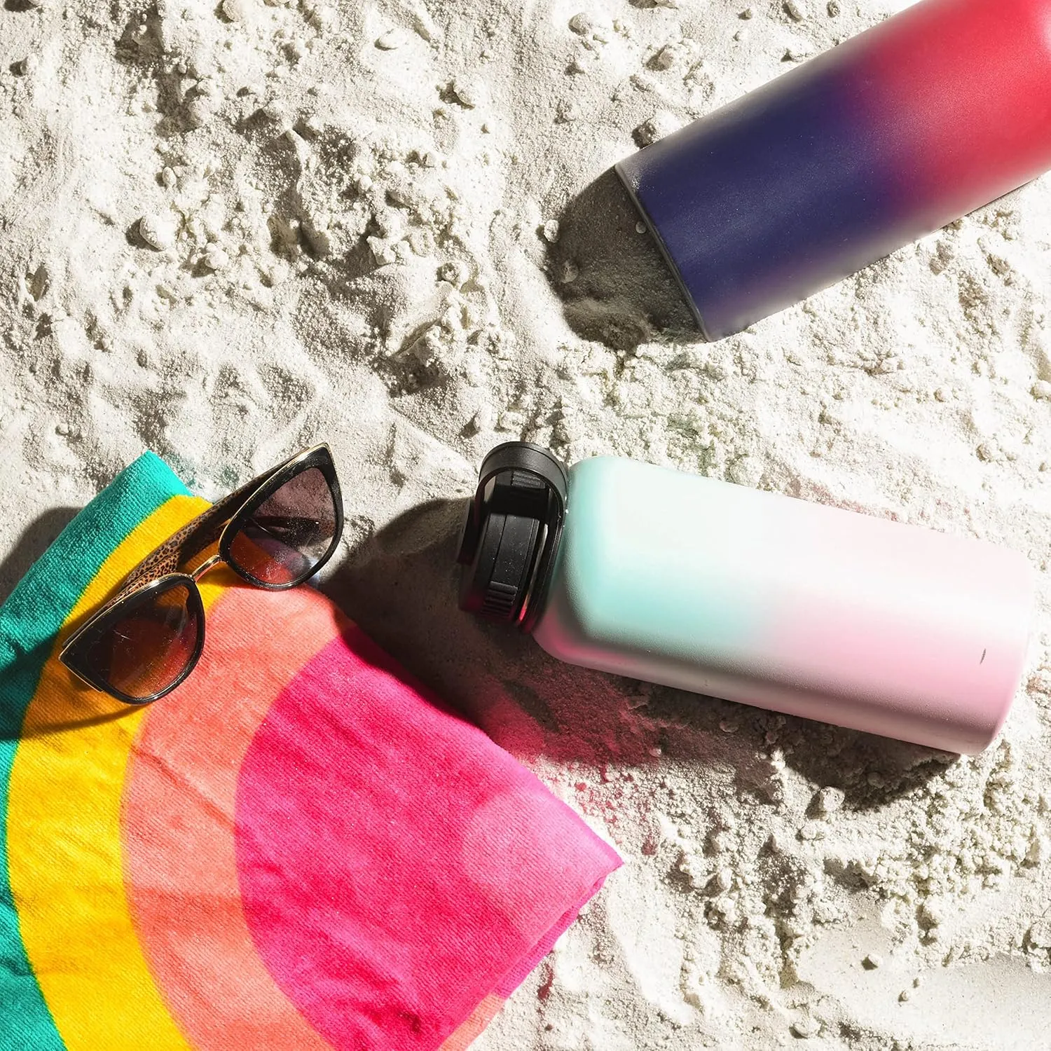 Stainless Steel Insulated Water Bottle and Travel Mug for Hot and Cold Beverages, Wide Mouth, Double Wall Insulated Hydration Sports Water Bottle for Hiking, Biking, Outdoor, 64 OZ BPA Free