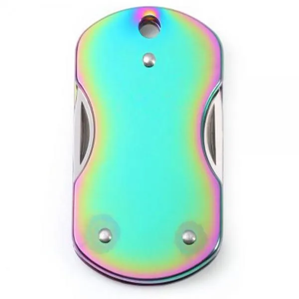 Stainless Steel Multi-functional Folding Knife / Key Chain Green & Silver