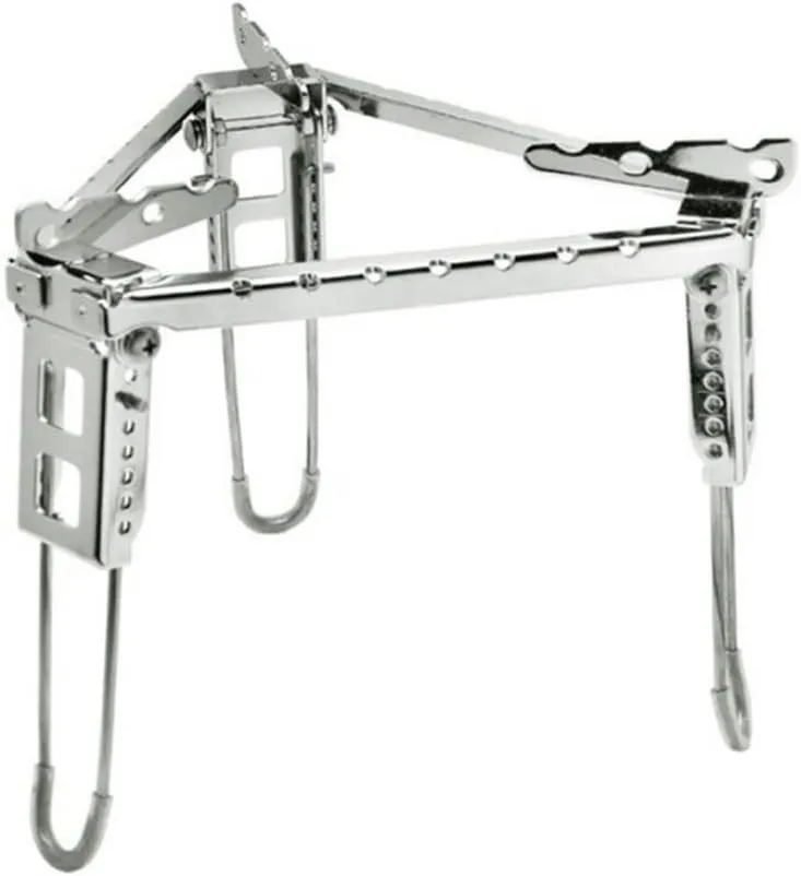 Stainless Steel Picnic Tripod Camping Pot Stand Outdoor Cookware Stand Folding BBQ Bracket, BBQ Bracket