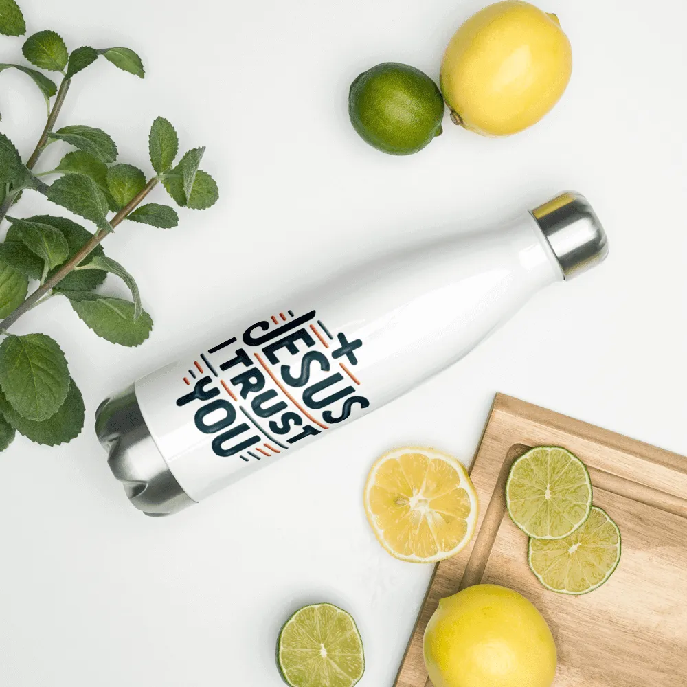 Stainless steel water bottle Jesus i trust you