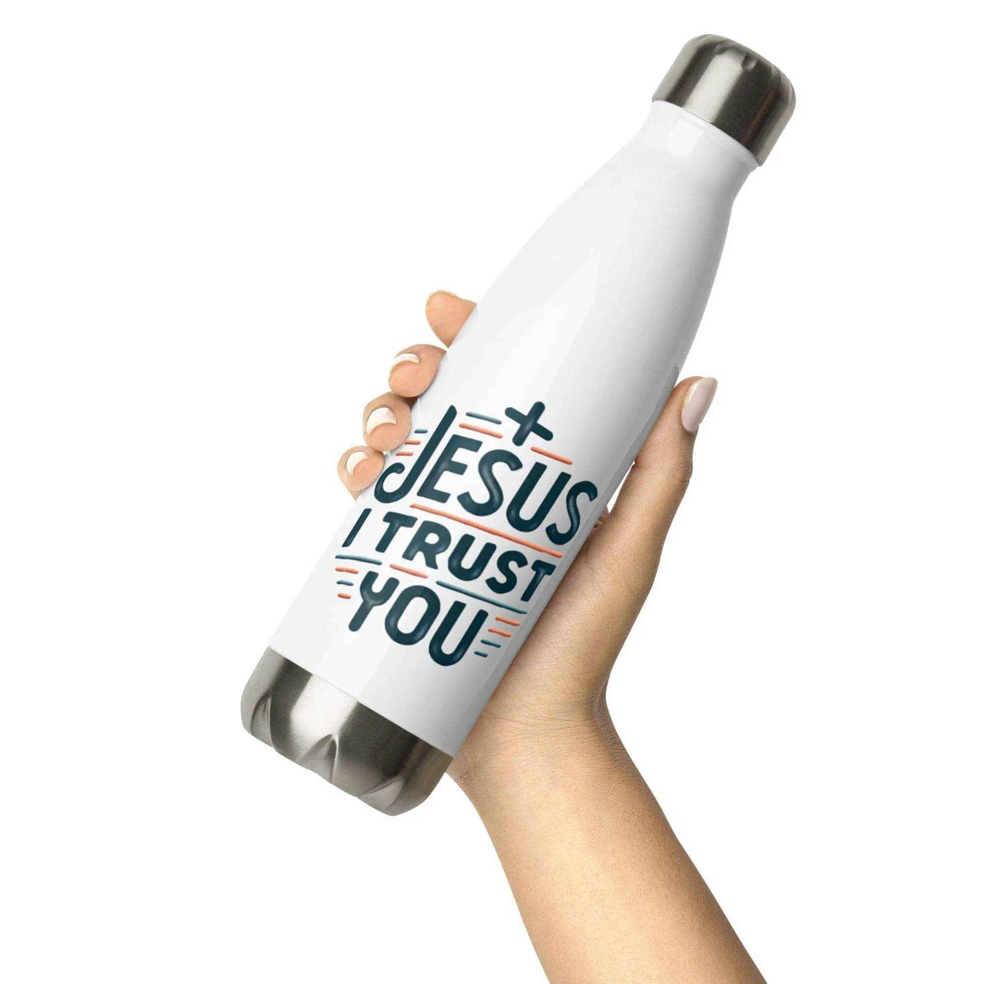 Stainless steel water bottle Jesus i trust you