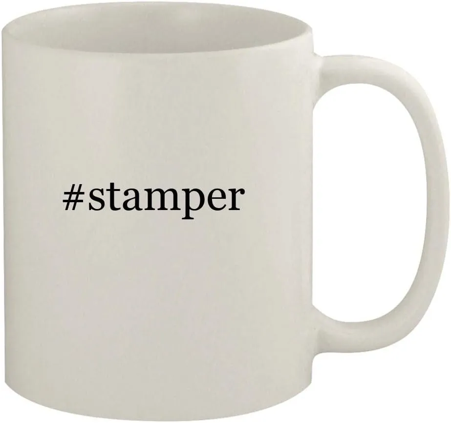 #stamper - 11oz Ceramic White Coffee Mug, White