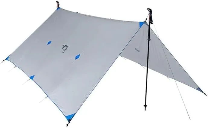 Stone Glacier Sky Tarp 10, Ultralight Waterproof Shelter, Versatile Configurations, 10 Stakeout Points, 66 10 D SIL/SIL Nylon, 13.5 oz (70038-SG-10)