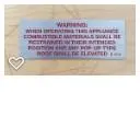 Stove Decal for Poptop Caravan Consumer instruction Sticker
