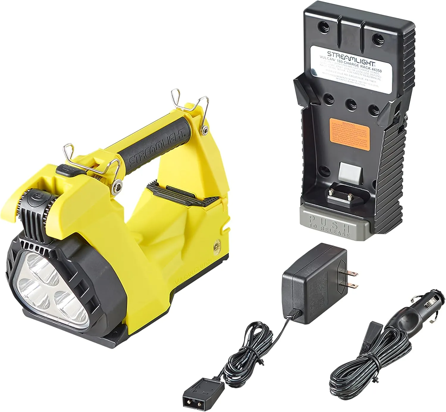Streamlight 44371 Vulcan Clutch 1700-Lumen Rechargeable Multi-Function Lantern with 120V/100V AC/12V DC, Includes Heavy Duty Shoulder Strap, Yellow