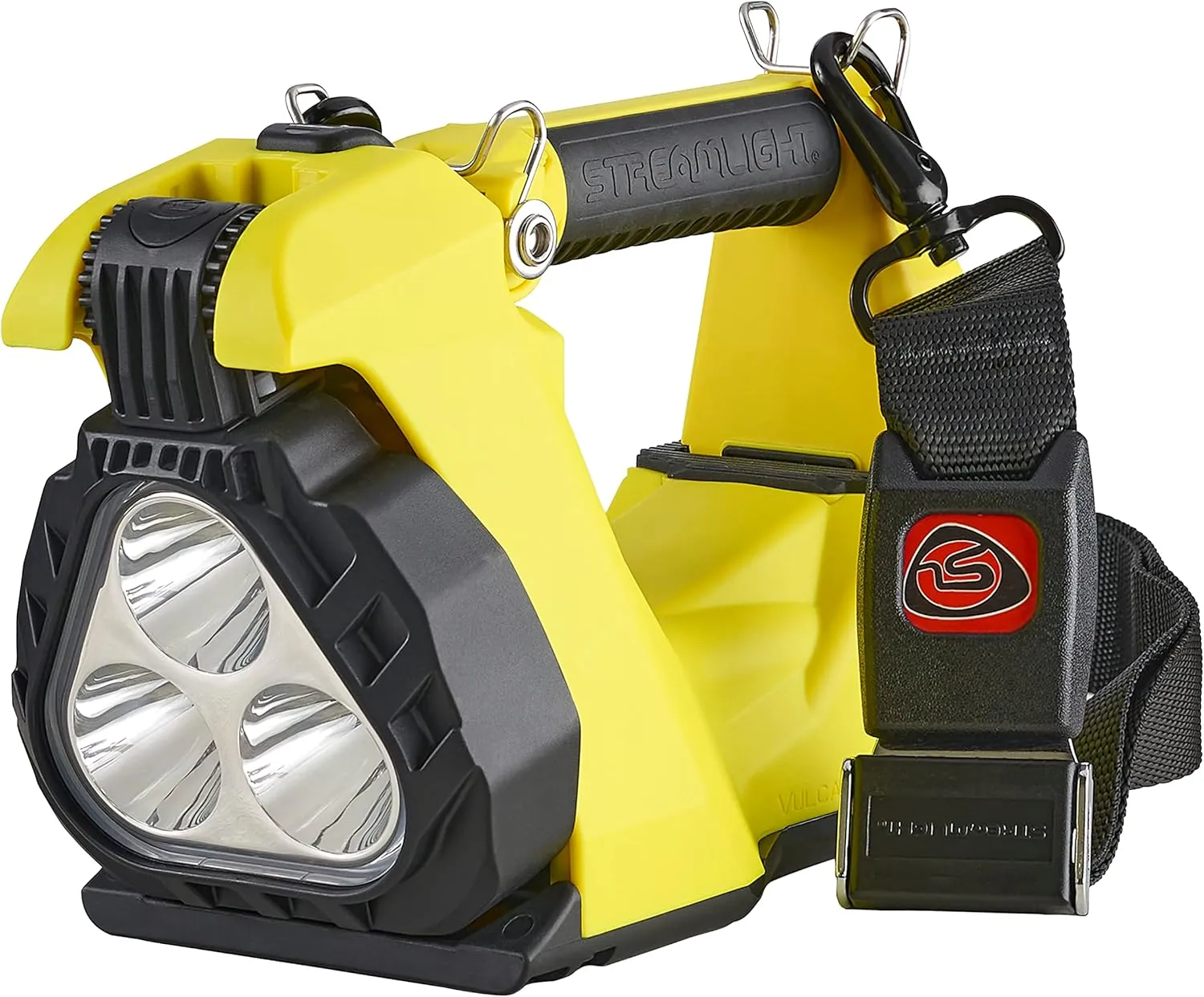 Streamlight 44371 Vulcan Clutch 1700-Lumen Rechargeable Multi-Function Lantern with 120V/100V AC/12V DC, Includes Heavy Duty Shoulder Strap, Yellow