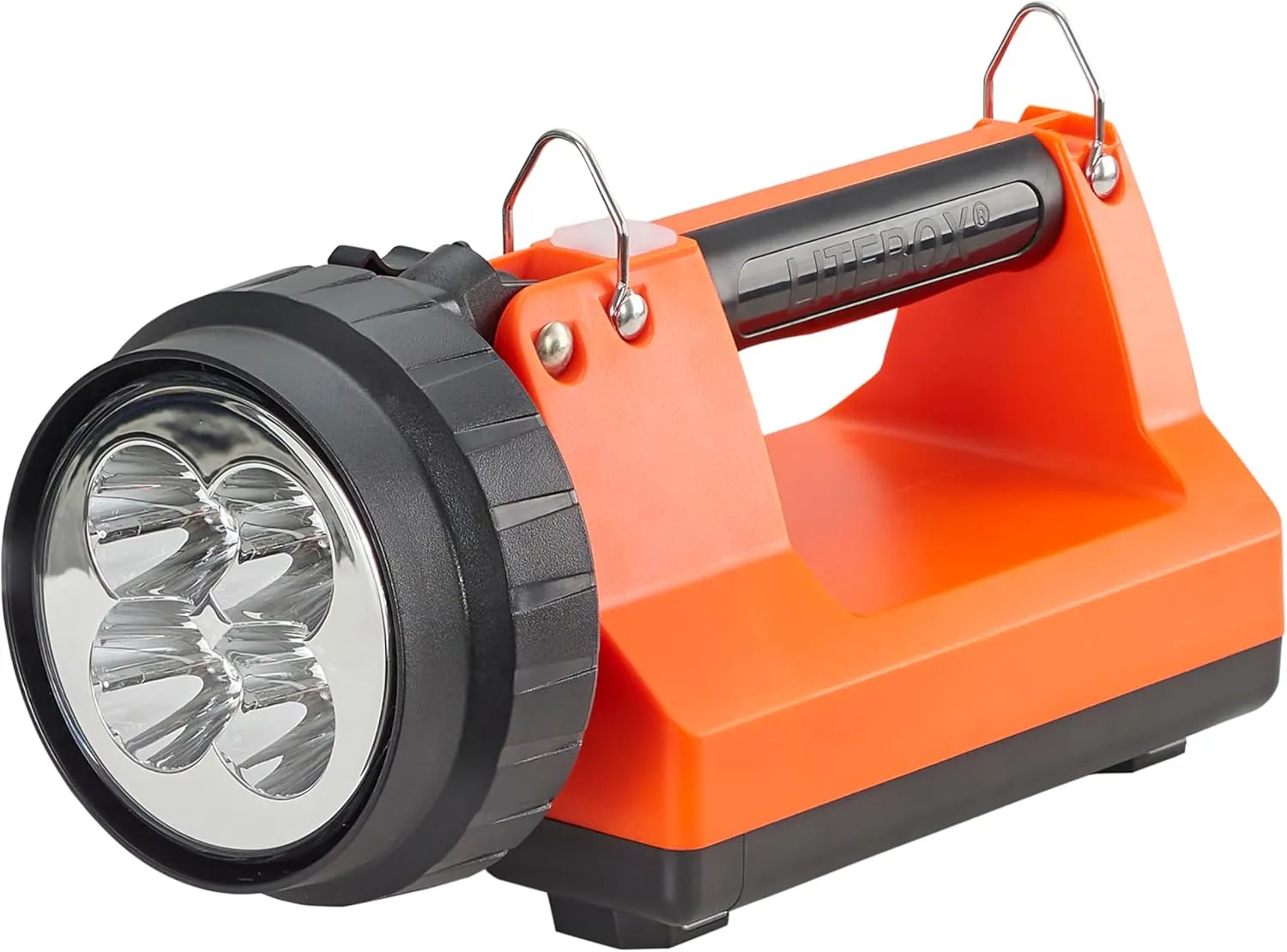 Streamlight 45861 E-Spot Firebox 1500-Lumen 110000 Candela Rechargeable Spot Beam Lantern with Dual Rear LEDs, AC/DC Charging, Heavy Duty Shoulder Strap, and Mounting Rack, Orange