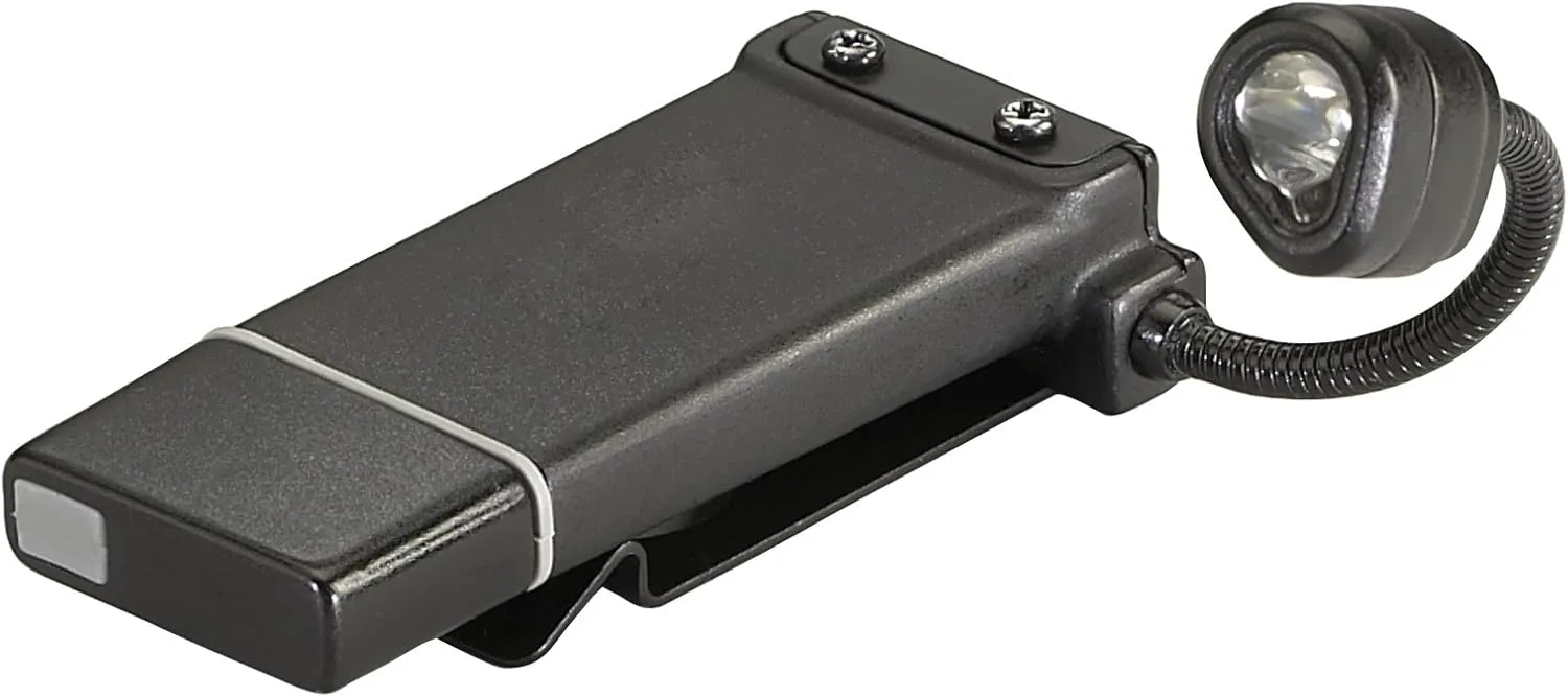 Streamlight 61125 ClipMate 70-Lumen USB Rechargeable Clip-On Light, with White and Red LEDs, Black