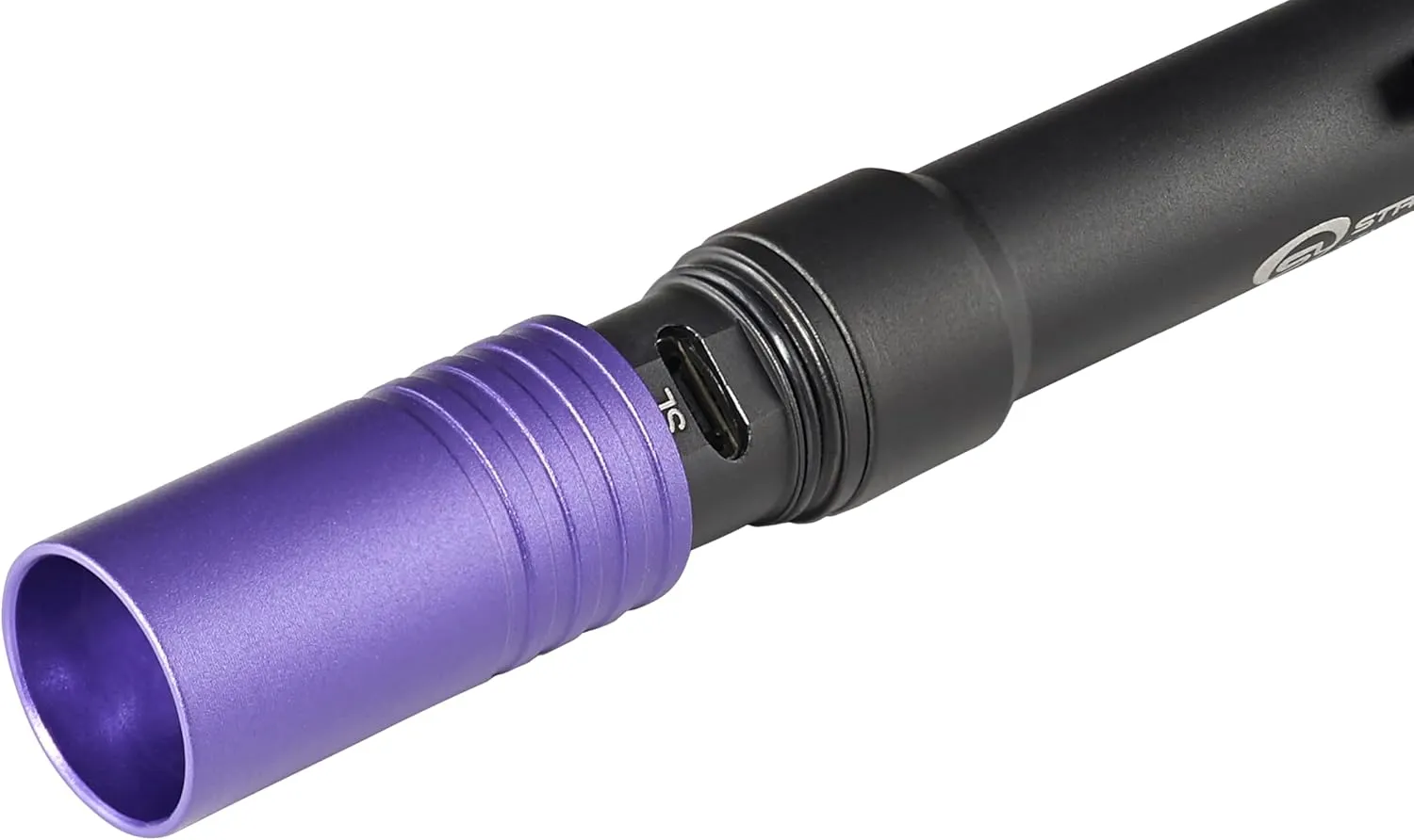 Streamlight 66148 Stylus Pro USB 400nm UV Rechargeable Penlight with 120V AC Adapter, USB Cord and Nylon Holster, Black