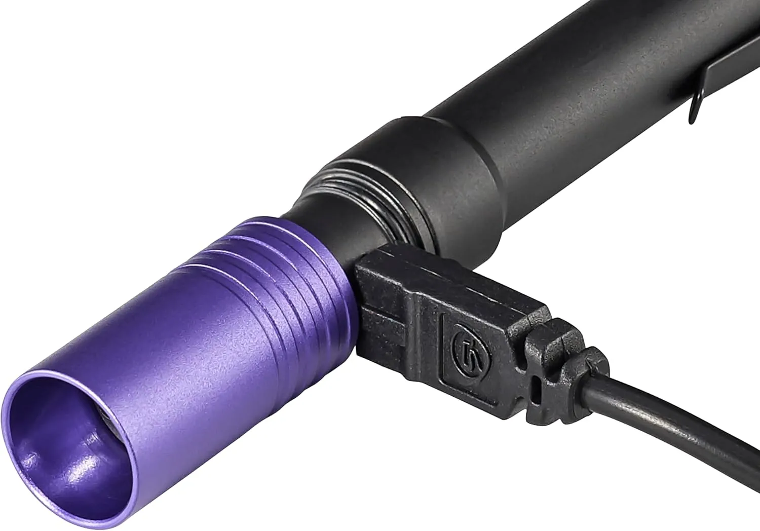 Streamlight 66148 Stylus Pro USB 400nm UV Rechargeable Penlight with 120V AC Adapter, USB Cord and Nylon Holster, Black