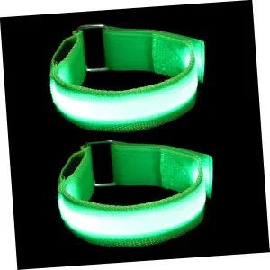 Stylish Glowing Wristbands Rechargeable LED Armbands for Night Running High Visibility Safety Gear for