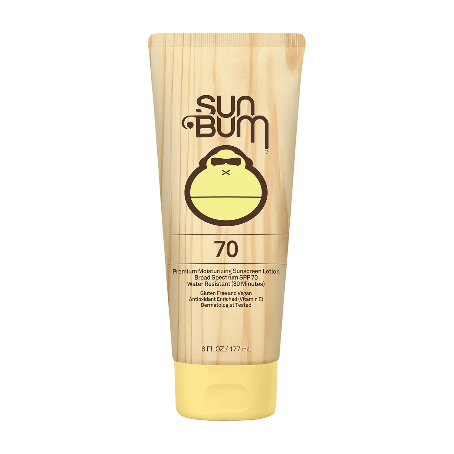 Sun Bum Original Moisturizing Sunscreen SPF 70 Lotion - Broad Spectrum UVA/UVB - Water Resistant & Non-Greasy Protection, Paraben Free, Gluten Free - SPF 70 - 6 oz. Bottle - 1 Count