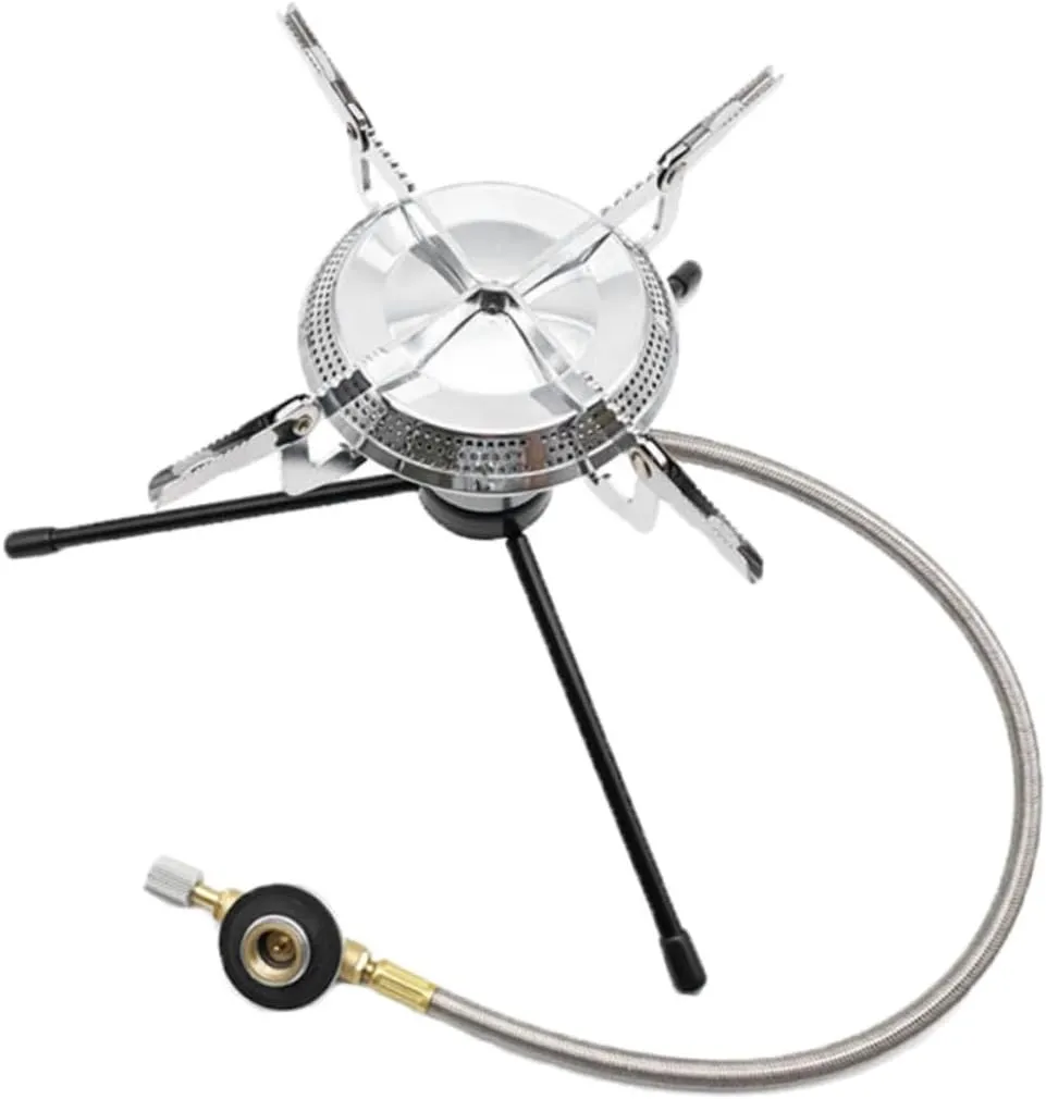 SUPVOX 1 Set Outdoor Camping Gas Stove Portable Folding Cooking Burner Stove Head for Hiking Backpacking Picnic
