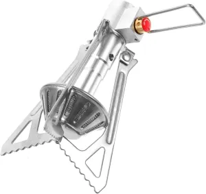 SUPVOX 2pcs Leak Mini Camping Stove Portable Stainless Steel Folding Picnic Burner Outdoor Gas Stove Heat Accumulation Safe for Hiking and Travel