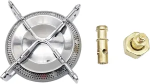 SUPVOX Portable Outdoor Camping Stove Windproof Gas Burner for Bbq Picnic Lightweight Mini Stove Stainless Steel Base and Zinc Alloy Frame