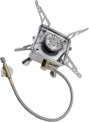SUPVOX Small Camping Stove Propane Portable Cassette Stove for Hiking Picnic Cooking Gear Metal Base