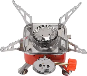 SYH&AQYE Windproof Camp Stove Camping Gas Stove, Piezo Ignition, Carry Case, Portable Collapsible Stove Burner for Outdoor Backpacking Hiking and Picnic