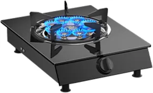 Table Top Cooker Single Burner Gas Hob,Gas Stove Portable Outdoor for Camping,with Flame Failure Protection,for Home(LGP)