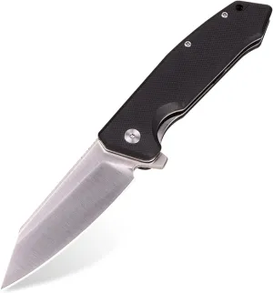 Tactical Folding Pocket Knife 3.5" D2 Drop Blade G10 Handle W/Clip for Men Woman Outdoor EDC Fathers Day Gift