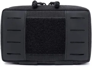 Tactical Molle First Aid Kits Pouch Medical Bag Military Waist Bag Outdoor Emergency Survival Tool Bag for Hunting Camping (Black)