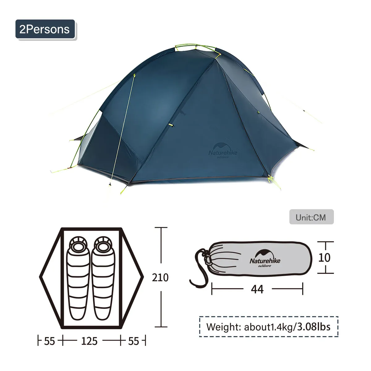 Tagar 2 People Camping Tent