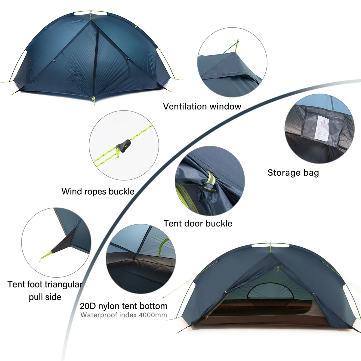 Tagar 2 People Camping Tent