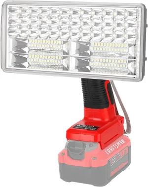 Taingwei 4200LM LED Work Light for Craftsman V20 Battery,40W Portable Battery Powered Lights Powered by 20V Battery, Rechargeable LED Flashlight Tools for Men