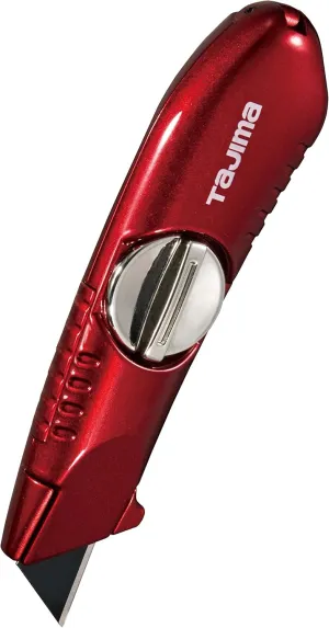 Tajima VR101D V-REX Fixed Utility Knife with a Professional Heavy Duty Handle and 3 Trapezoid Black Blades, Red