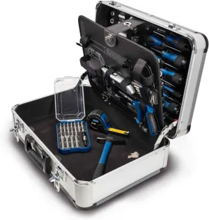 TB150 Tool Box | 101 Pieces | Workshop Case | Aluminium Case | Tool Box | Tool Set with Pliers, Keys, Screwdriver, Hacksaw and Much More