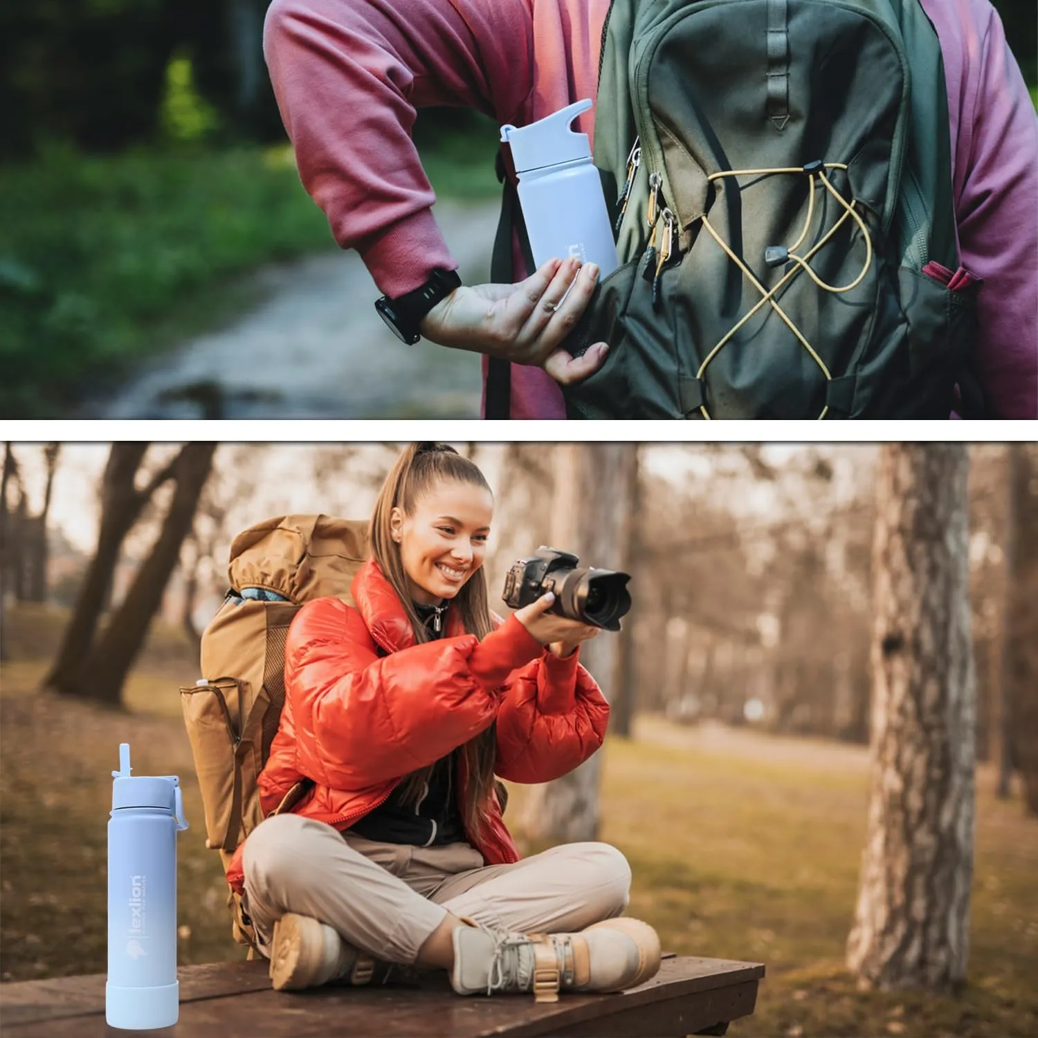 Tea Infuser Water Bottle 22 Oz, Triple Walled Insulated Stainless Steel Bottle, Thermal Fruit Leaf Infuser, Silicone Sleeve, 3 Lids Leakproof, Metal Mug Gallon