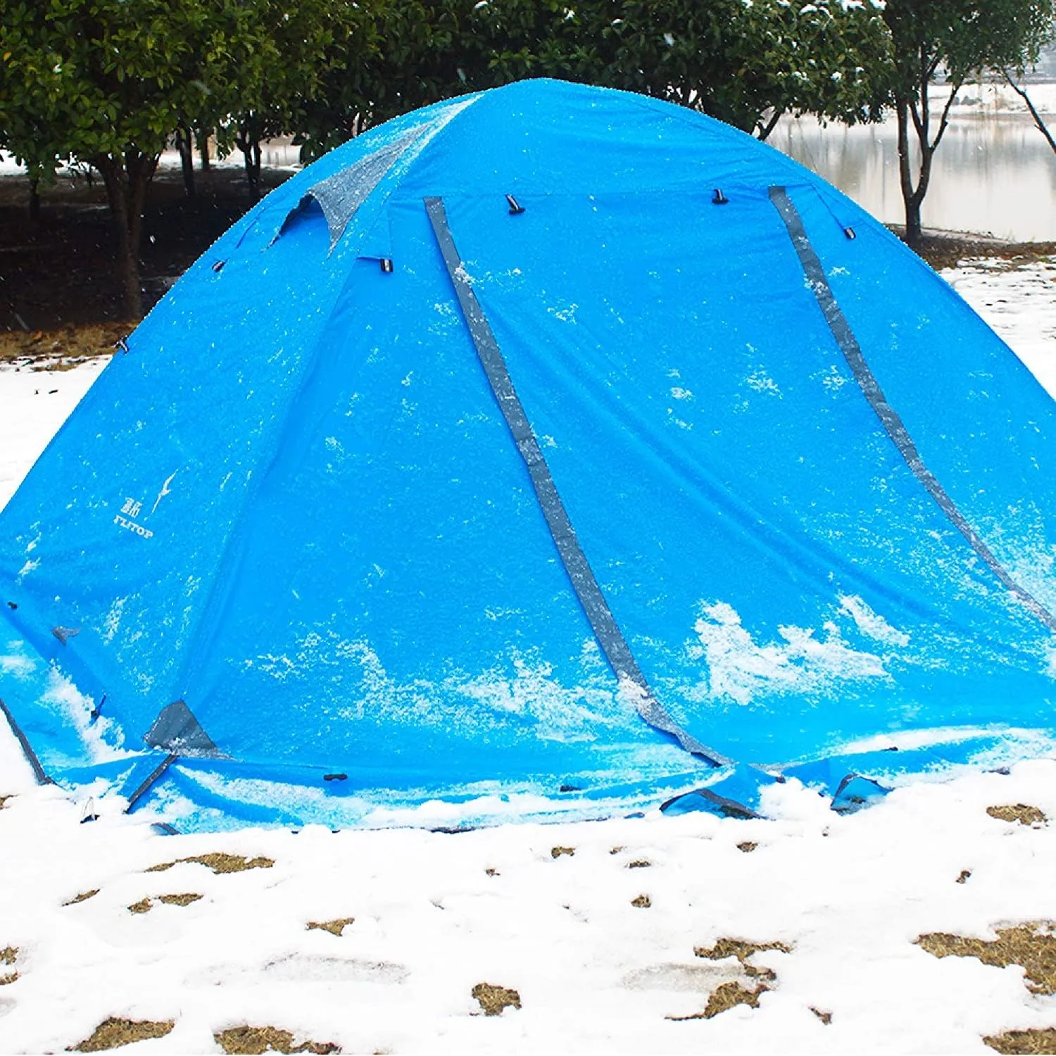 Tent 1 2 3 Man Person Dome Tent 3 4 Season Double Skin Easy Set Up Lightweight Waterproof Windproof Ultralight Outdoor Family Tent (Color : Orange - 2 Person (with Skirt))