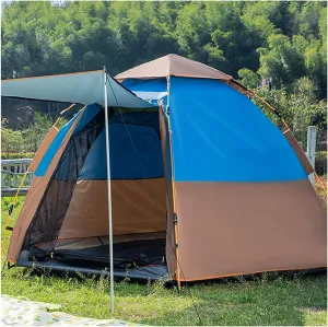 Tent 3-4 Person Camping Tent, Instant Portable Dome Tent Water-Resistant & UV Protection Sun Shelter, Instant Family Tents, Camping, Outdoor