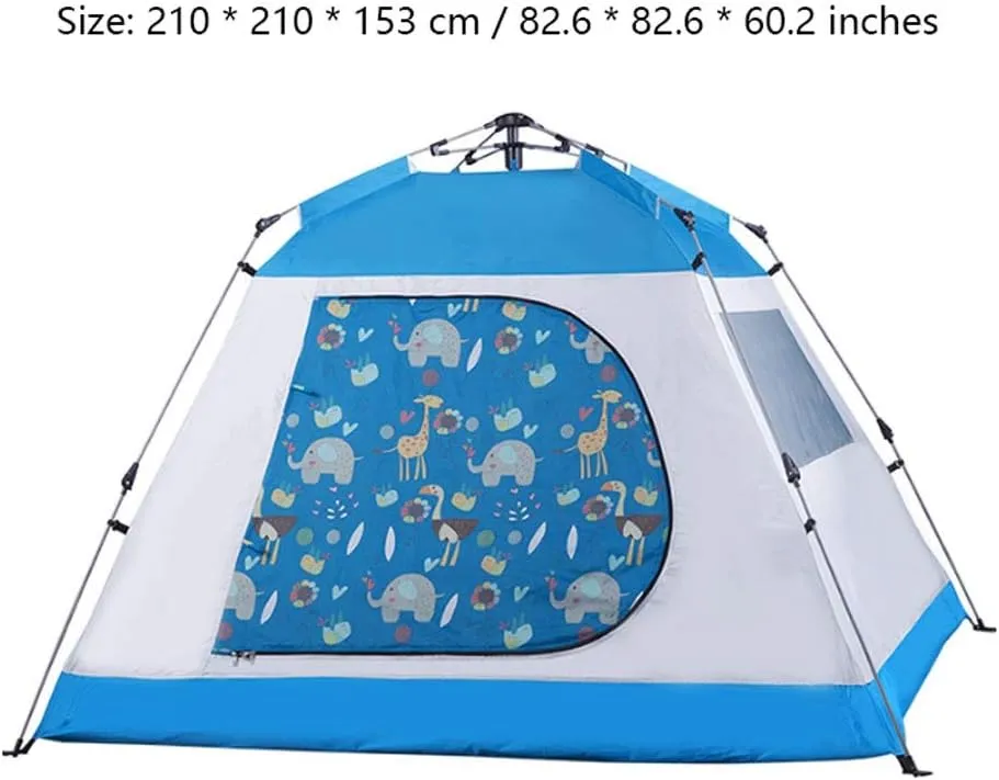 Tent 3-4 Person Waterproof Camping Tents for Outdoor Recreation Single Layer 4 Seasons Hiking Fishing Beach Tourist Tents Yurt (Color : Yellow)