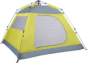 Tent 3-4 Person Waterproof Camping Tents for Outdoor Recreation Single Layer 4 Seasons Hiking Fishing Beach Tourist Tents Yurt (Color : Yellow)