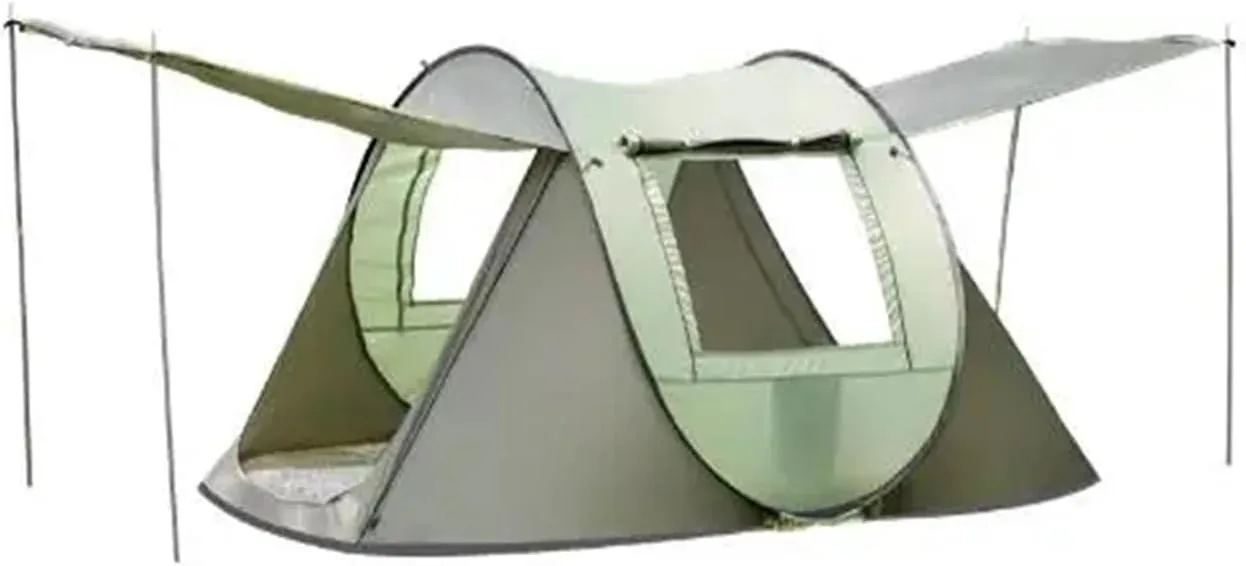 Tent 3-6 People Outdoor Fully Automatic Camping Tent Pop-up Tent Instant Setup Tent 4 Season Sun Shelter Family Outdoor Camping Lightweight (Color : Army Green 3-4p)