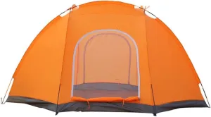 Tent Cold-Proof Outdoor Camping Tent and Big Tent for 6-8 People Camping Tent (Orange 5) (Orange 5)