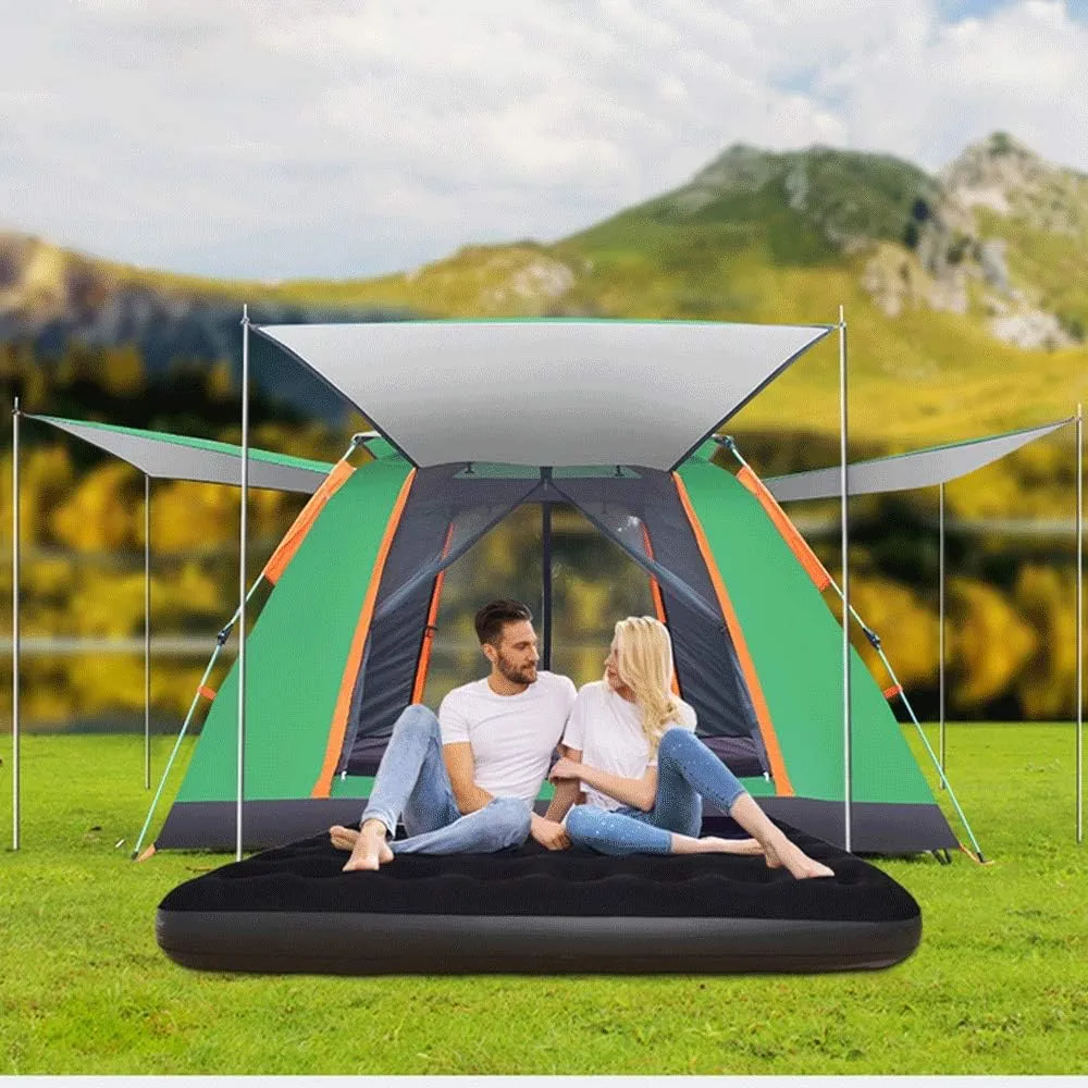 Tent Family Camping Tent Large Waterproof Pop Up Tents 5-8 Person Room Cabin Tent Instant Setup with Sun Shade Automatic Aluminum Pole (Color : Green) (Blue One Size)
